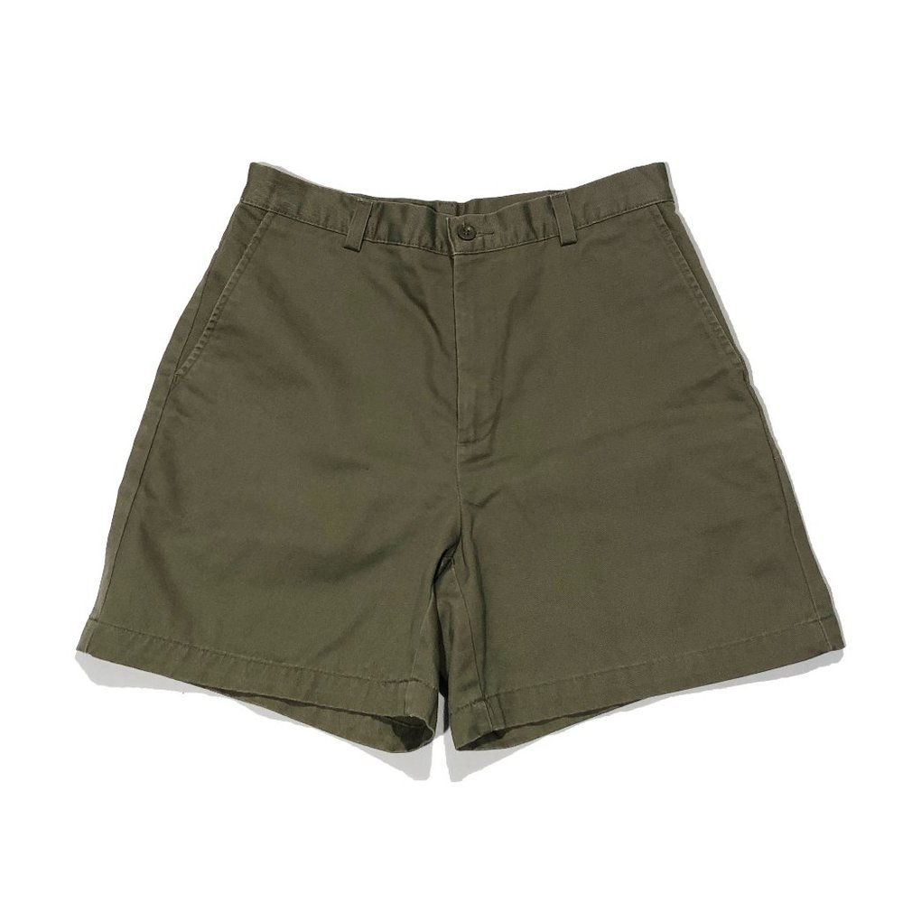 Dockers Recode Womens Size 6 Vintage Green High Rise Flat Front Mom Shorts